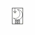 Detailed size chart of Arab iron art wall hanging decor, showing height and width dimensions. - Star and Moon Platform / S