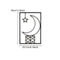 Arabic metal wall art moon star hanging decor for home interior and holiday gifts - Star and Moon Platform / M