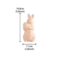 Ceramic Easter Bunny Figurine with Egg Cute Pink Rabbit Decor for Home Desktop Ornament - Left / Pink
