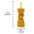 Gold resin Arabic incense burner with glitter finish, elegant home decor 27cm tall. - Sequin Temple Top Curtain Tieback - Gold
