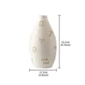 Modern ceramic vase with unique art symbols, perfect desktop home decor and flower arrangement. - Mathematical Symbol Vase / White