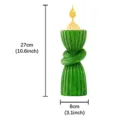 Green Glitter Resin Arabic Style Incense Burner with Gold Topper 27cm Height Spec - Sequin Temple Top Curtain Tieback - Green