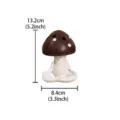 Cute meditation mushroom incense burner, resin yoga mushroom figurine for home decor 13cm - Meditation Mushroom / Coffee