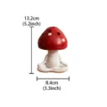 Meditation yoga mushroom incense burner detail, resin cute censer ornament, 13.2x8.4cm size. - Meditation Mushroom / Red