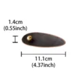 Modern creative willow leaf incense holder with gold bead, mini desktop incense base decor. - Brown