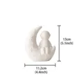 Astronaut moon ceramic ornament, white desktop decoration figurine, 13cm creative gift. - White