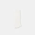 Women summer thin five toe socks milky white seamless breathable split toe mid tube socks - White