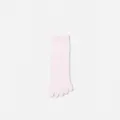 Women's summer thin mesh five-toe mid-calf socks in light pink, breathable toe-separated design. - Light Pink