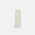 Light green mesh five-toe socks for women, breathable summer split-toe mid-tube socks. - Light Green
