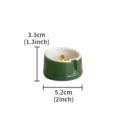 Bruciatore di incenso in ceramica di bambù verde moderno con spilla in metallo per ufficio. - Portaincenso Basso