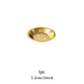 Gold metal incense burner tray detail, 5.2cm 1pc gas-ket accessory for home fragrance setup. - Gold Plated 5.2cm - 1pc