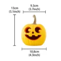 Halloween resin pumpkin ornament tabletop decorative carving figurine with size dimensions. - 4-Color Resin Pumpkin - Yellow