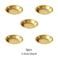 Gold metal incense burner mesh tray set of 5 pieces 5.2cm 2inch for middle east style - Gold Plated 5.2cm - 5pcs
