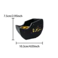Creative resin boat-shaped incense burner with arabic calligraphy, stylish home decor item. - Boat Shape Gold Lettering Incense Burner (L) / Black