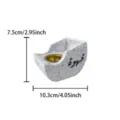 Creative resin boat shaped incense burner with Arabic calligraphy, unique home decor piece. - Boat Shape Black Lettering Incense Burner (O) / White