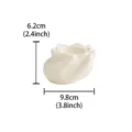 Ceramic candle holder detailed view, cute hand shaped design for home desktop decoration. - One-Handed Bouquet Candle Holder / White