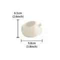 White ceramic apple candle holder cute small tea light holder home decor desktop ornament 6.5x9.8cm - Apple Beveled Candle Holder / White