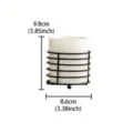 Ceramic utensil storage jar with black metal wire holder, 9.8x8.6cm compact size. - L / Black