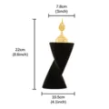 Double cone resin incense burner Middle Eastern style Arabic bakhour burner art ornament - Flocked Double Cone Temple Top - Black
