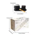 Set di bruciatore di incenso in stile arabo mediorientale con elegante scatola di imballo. - Set confezione regalo a nido d'ape poroso - Base nera