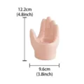 Pink Ceramic Hand Shape Candle Holder Cute Small Desktop Decor Ornament 12.2cm Pink - Standing Palm Candle Holder / Pink