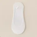 Women's White No-Show Socks Thin Ice Silk Invisible Summer Low Cut Socks Variant - White