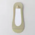 Women summer invisible socks shallow cut ice silk low cut socks anti slip flat shoes - Matcha Green