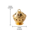 Golden mini metal incense burner Middle Eastern decorative censer desktop ornament - Mini Metal Incense Burner