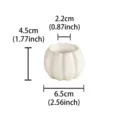 Resin pumpkin candle holder for Halloween decor, minimalist white tealight holder. - White