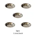Set of 5 stainless steel incense burner mesh filters, 5.2cm diameter practical hardware accessories. - Silver-Plated 5.2cm - 5 Pcs