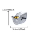 Resin boat shape incense burner with Arabic calligraphy design for modern home decor. - Boat Shape Black Lettering Incense Burner (S) / White