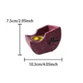 Creative resin boat-shaped incense burner with Arabic calligraphy and gold insert, 10.3cm. - Boat Shape Black Lettering Incense Burner (S) / Red