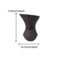 Resin waist incense burner with Arabic calligraphy, Middle Eastern style home decor item 13.8cm - Slim Waist Incense Burner with Black Script - Brown L