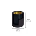 Modern Middle Eastern incense burner bark texture aromatherapy furnace desktop decor variant - Cylindrical Notched Incense Burner - Black Cup Brown Sleeve