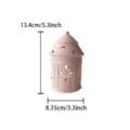 Bougeoir maison creux en ceramique rose decoration de table moderne art nordique style - Bougeoir pagode ronde creuse / Rose