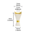 Middle Eastern style horn chalice candle holder with detailed dimensions for home decor. - White Square Chalice Candle Holder - Small