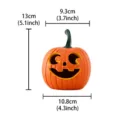 Resin Halloween Pumpkin Figurine Scary Jack-O-Lantern Desktop Ornament Home Festival Decor - 4-Color Resin Pumpkin - Orange