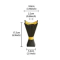 Middle Eastern black gold chalice candle holder incense burner detail dimension chart. - Black Square Chalice Candle Holder - Medium