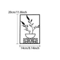 Metal wall art plant silhouette minimalist black iron hanging decor for modern home - Mesh Potted Plant / Small (20x14cm)