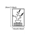 Metal wall art detail view, featuring a creative plant pot design, perfect for home decor. - U Potted Plant / Small (20x14cm)