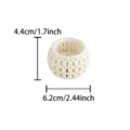 3D gedruckter weißer Kerzenhalter hohle Kugel Skulptur minimalistische Tischdeko - Runder Bauch