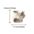 White ceramic elephant shaped candle holder with lotus top for home aromatherapy decor. - Lotus Elephant Aromatherapy Burner / White