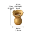 Resin flower candle holder artistic scented candle stand golden desktop home decor craft - Resin Hand Holding Flower Candlestick - Gold