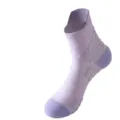 Lavender purple unisex athletic mid-tube socks with massage dots for running and fitness. - Female Style / Starry Purple