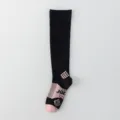Professional athletic compression socks with anti-slip grip dots for sports yoga fitness. - One Size / Black