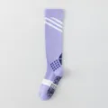 Women compression sports socks purple athletic calf socks non slip fitness cycling - One Size / Purple