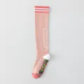 Pink athletic compression calf socks, breathable sports fitness and yoga gear variant. - One Size / Pink