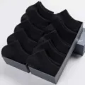 Disposable black short socks for men and women, breathable summer travel essential. - One Size / Black