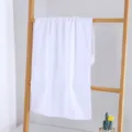 White microfiber towel, soft and highly absorbent, ideal for cleaning, cars, and home use. - 35*75 (Medium Thickness 300g) / White