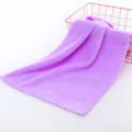 Toalla facial de forro polar coral morado, toalla suave absorbente para uso diario en casa. - 35*75cm / Púrpura